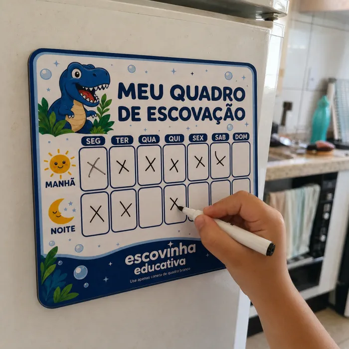 Quadro com um X marcado numa das células